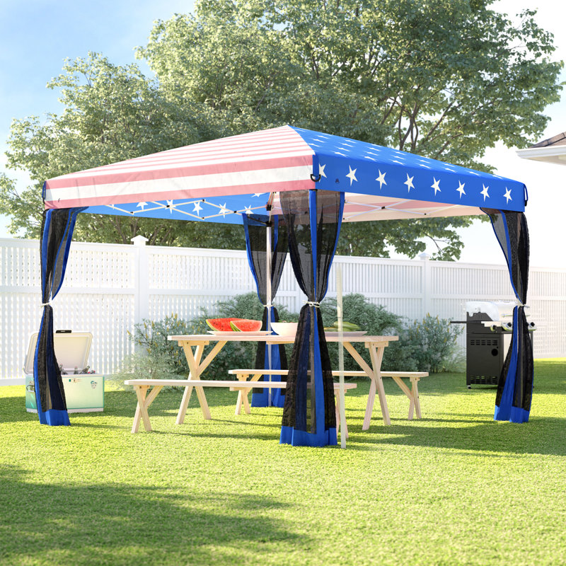 Outsunny 10 Ft. W x 10 Ft. D Metal PopUp Canopy & Reviews Wayfair
